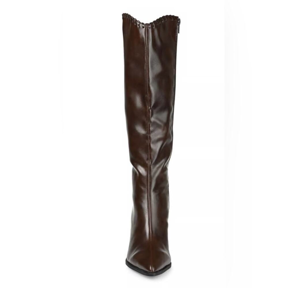 Journee Collection Daria Knee High Western Boots Size 9 XWC (Extra Wide Calf) - Picture 4 of 12
